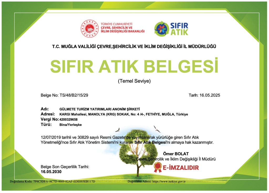 Sıfır Atık Belgesi